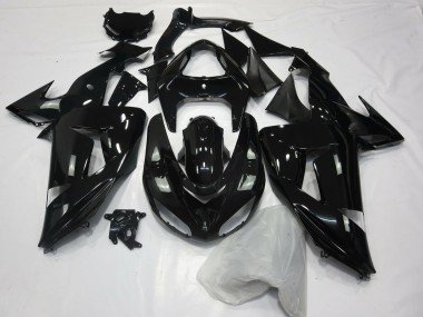 Negro Brillante Liso 2006-2007 ZX10R Carenados Moto