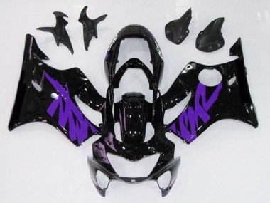 Negro Brillante & Morado 1999-2000 CBR600 F4 Carenados Moto