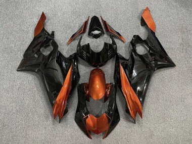 Negro Brillante & Naranja Quemado 2017-2021 R6 Carenados Moto