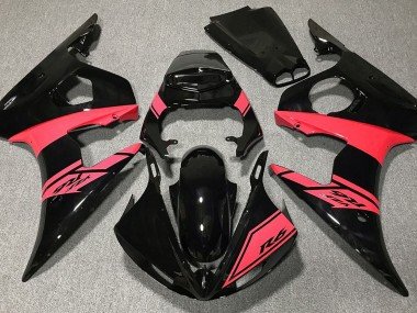 Negro Brillante & Rojo 2003-2004 R6 Carenados Moto