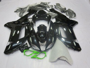 Negro Brillante Verde 2007-2008 ZX6R Carenados Moto