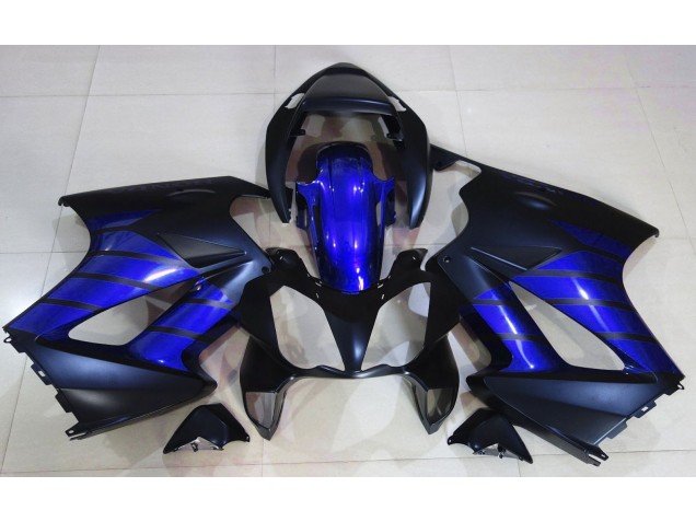 Negro Mate & Azul 2002-2012 VFR800 Carenados Moto