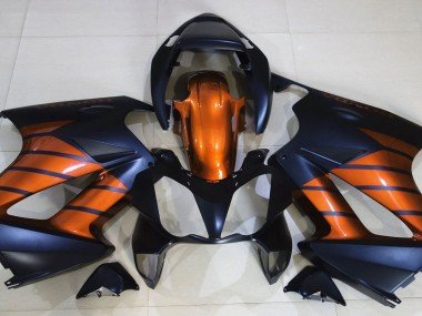 Negro Mate & Naranja 2002-2012 VFR800 Carenados Moto