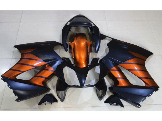 Negro Mate & Naranja 2002-2012 VFR800 Carenados Moto