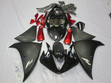 Negro Mate Rojo 2012-2014 R1 Carenados Moto