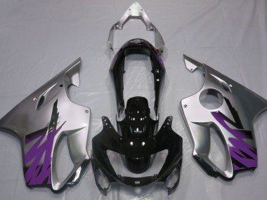 Plata Brillante & Morado 1999-2000 CBR600 F4 Carenados Moto