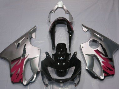 Plata Brillante & Rojo 1999-2000 CBR600 F4 Carenados Moto