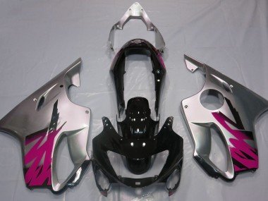 Plata Brillante & Rosa 1999-2000 CBR600 F4 Carenados Moto