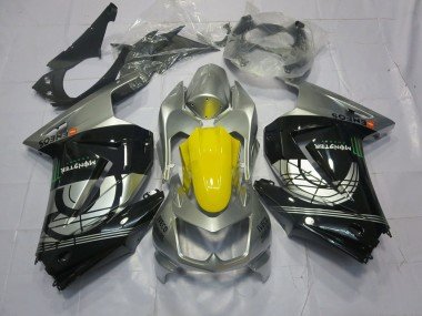 Plata & Negro 2008-2012 Ninja 250 Carenados Moto