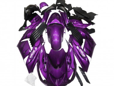 Púrpura Brillante & Llama 2006-2011 ZX14R Carenados Moto