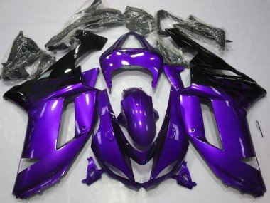 Púrpura Brillante & Negro 2007-2008 ZX6R Carenados Moto