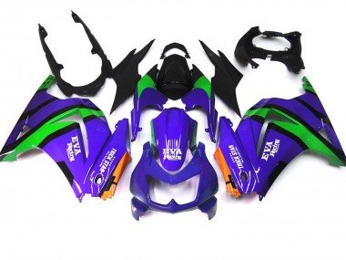 Púrpura Verde & Negro 2008-2012 Ninja 250 Carenados Moto