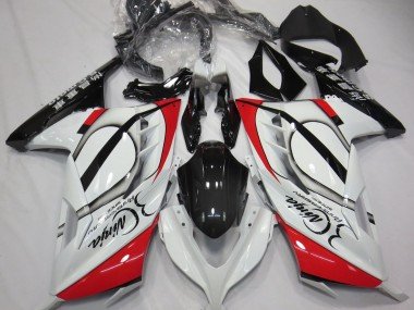 Rojo & Blanco 2013-2018 Ninja 300 Carenados Moto