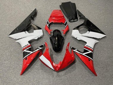 Rojo Blanco & Negro 2003-2004 R6 Carenados Moto