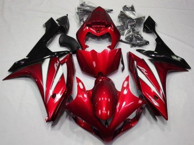 Rojo Blanco & Negro 2007-2008 R1 Carenados Moto