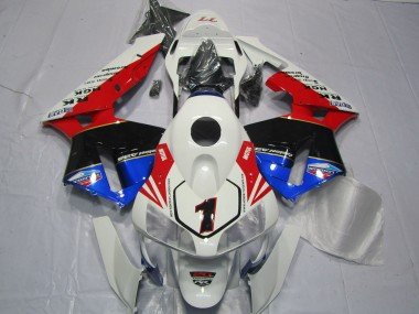 Rojo Blanco Negro & Azul 2003-2004 CBR600RR Carenados Moto