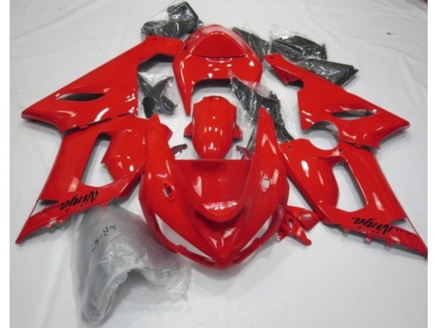 Rojo Brillo 2005-2006 ZX6R Carenados Moto