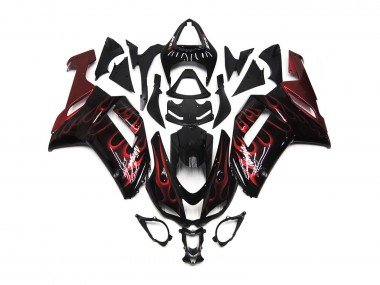 Rojo Brillo Llama 2007-2008 ZX6R Carenados Moto