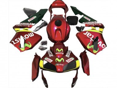 Rojo Intenso Movistar 2003-2004 CBR600RR Carenados Moto