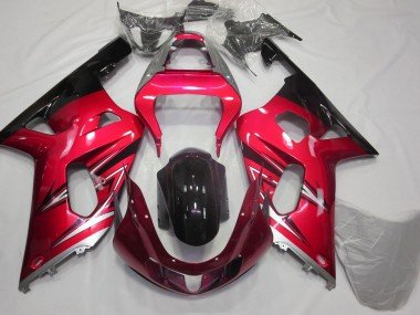 Rojo & Plata 2001-2003 GSXR 600-750 Carenados Moto