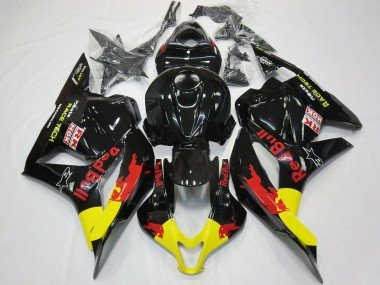 Rojo Toro Negro Brillante 2009-2012 CBR600RR Carenados Moto