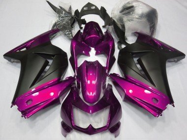 Rosa & Negro Mate 2008-2012 Ninja 250 Carenados Moto