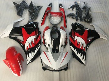 Tiburón Rojo & Blanco 2015-2018 R3 Carenados Moto