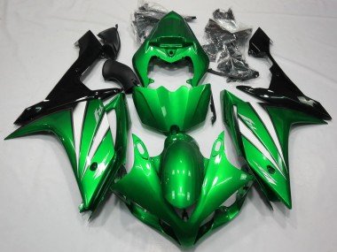 Verde Blanco & Negro 2007-2008 R1 Carenados Moto