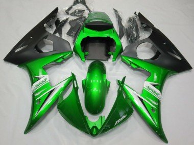 Verde Brillante & Blanco 2005 R6 Carenados Moto
