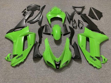 Verde Brillante & Negro Mate 2007-2008 ZX6R Carenados Moto