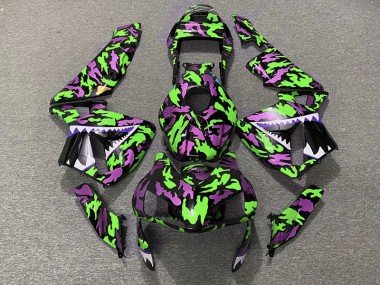 Verde & Rosa Camuflaje 2003-2004 CBR600RR Carenados Moto